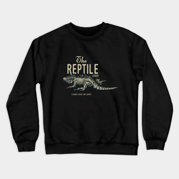 The Reptile Lover Crewneck Sweatshirt by Rebus28